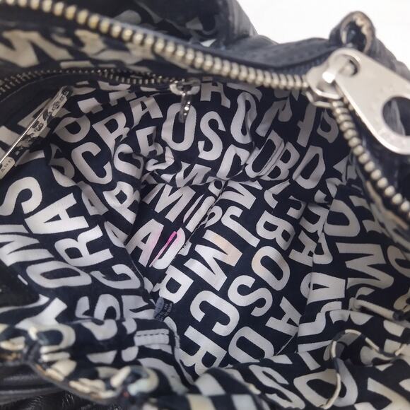 Marc By Marc Jacobs Black Leather Turnlock Pockets Zipper Closure Shoulder Bag - Picture 13 of 16